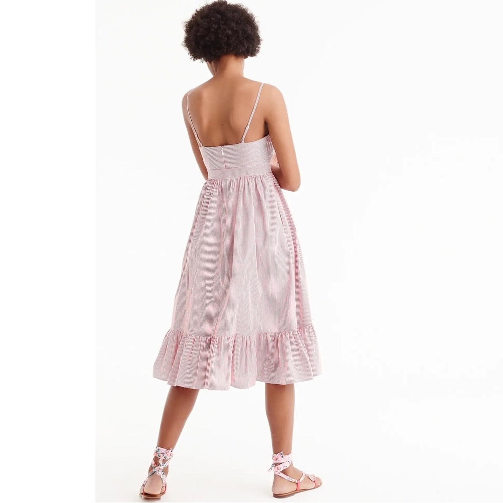 J. Crew Pink Striped Midi Sundress - Picture 7 of 13